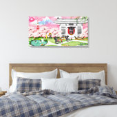 Japan Scene Canvas Afdruk (Insitu (Slaapkamer))