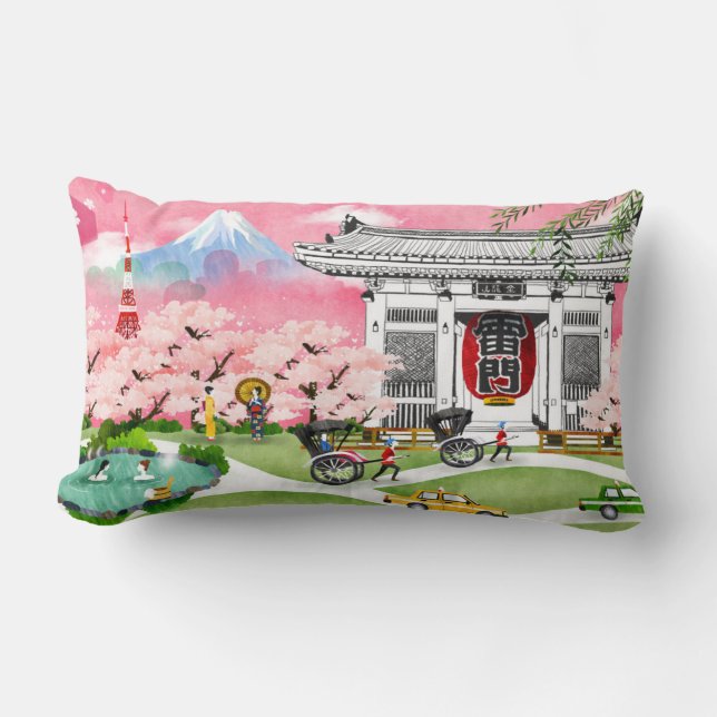Japan Scene Kussen (Voorkant)