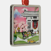 Japan Scene Metalen Ornament (Rechts)