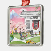 Japan Scene Metalen Ornament (Links)