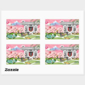 Japan Scene Rechthoekige Sticker (Vel)