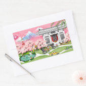 Japan Scene Rechthoekige Sticker (Envelop)