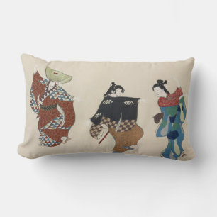 japan schilderij traditionele danseres kimono kussen