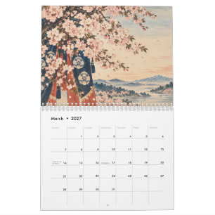 Japan Seizoenen 2027 Kalender   Ukiyo-e Stijl 