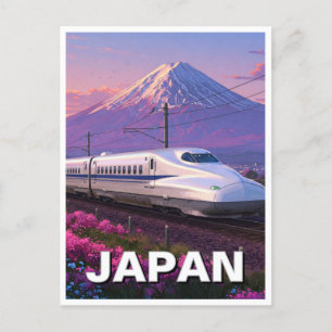 Japan Shinkansen Mt Fuji Reizen Briefkaart