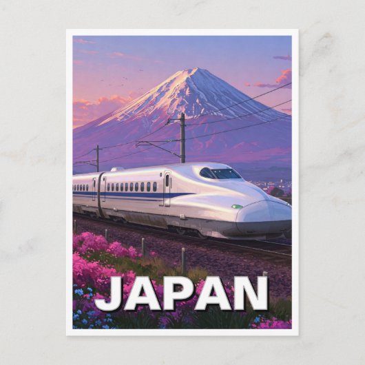 Japan Shinkansen Mt Fuji Reizen Briefkaart (Voorkant)