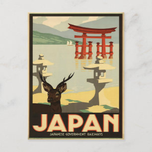  Japan Sika Deer, Torii Gate Travel Briefkaart