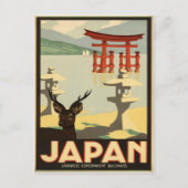  Japan Sika Deer, Torii Gate Travel Briefkaart (Voorkant)