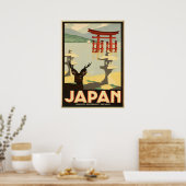 Japan Sika Deer, Torii Gate Travel Poster (Keuken)