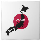 Japan Silhouet Tegeltje (Voorkant)