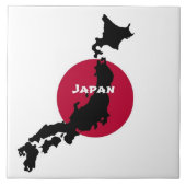 Japan Silhouette Tegeltje (Voorkant)