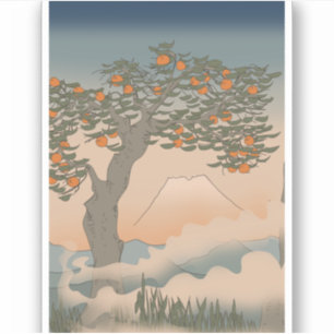 Japan Sinaasboom in de mist Sticker