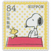 JAPAN, SNOOPY & FRIENDS PEANUTS COMIC postage stam Sticker (Voorkant)