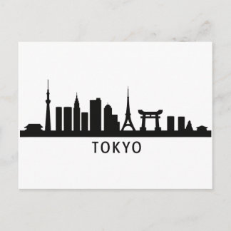 Japan Stadsgezicht Reizen | Tokio Silhouet van de Briefkaart
