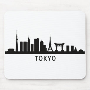 Japan Stadsgezicht Reizen Tokio Silhouet van de Muismat