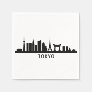 Japan Stadsgezicht Reizen Tokio Silhouet van de Servet