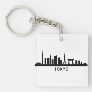 Japan Stadsgezicht Reizen Tokio Silhouet van de Sleutelhanger