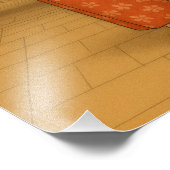 Japan Stroll – Kimono Meisje en Shiba hond Art Pri Foto Afdruk (Hoek)