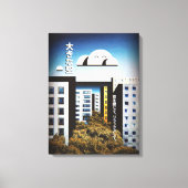 Japan Stylized С ityscape Canvas Print (Voorkant)