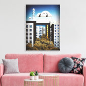 Japan Stylized С ityscape Canvas Print (Insitu (Woonkamer))