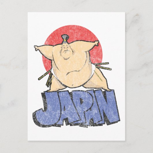 Japan Sumo Briefkaart (Voorkant)