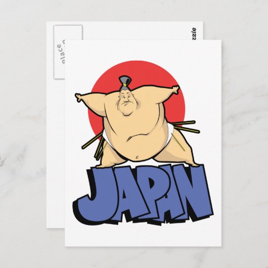 Japan Sumo Briefkaart (Voorkant / Achterkant)