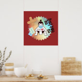 Japan Sumo Tokio - FIGHTO!!! Blijf veilig. Poster (Keuken)