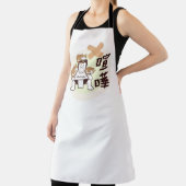 Japan Sumo Tokio - FIGHTO!!! drie katten Schort (Insitu)