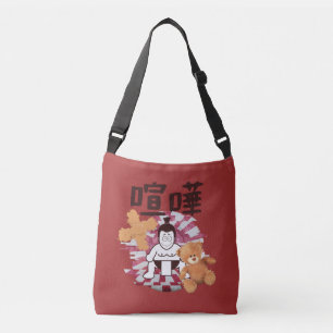 Japan Sumo Tokio - FIGHTO!!! (ft. Teddy Bear) Red Crossbody Tas