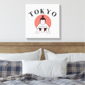 Japan Sumo Tokyo - Zoon van de zon Canvas Afdruk (Insitu (Slaapkamer))