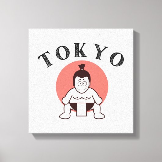 Japan Sumo Tokyo - Zoon van de zon Canvas Afdruk (Voorkant)