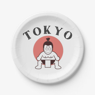 Japan Sumo Tokyo - Zoon van de zon Papieren Bordje