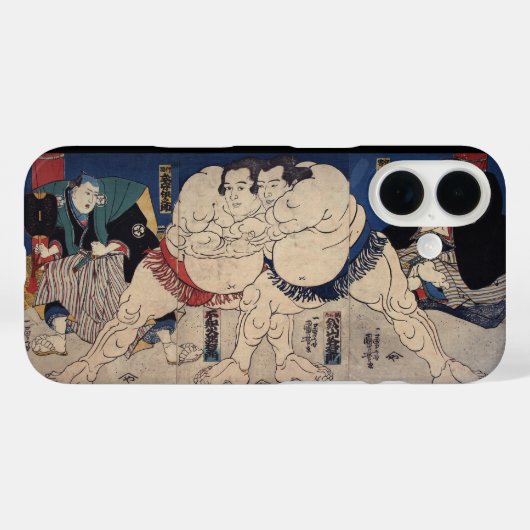 Japan Sumo worstelen, Kuniyoshi Case-Mate iPhone Case (Achterkant (horizontaal))