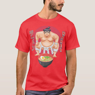 Japan Sumo Wrestler gereed voor Eat Ramen Noodles  T-shirt