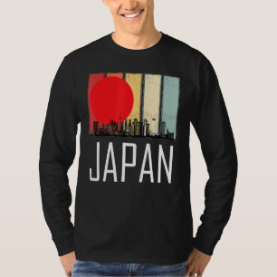 Japan Sunrise Retro Tokyo Skyline met Tokyo Tower T-shirt