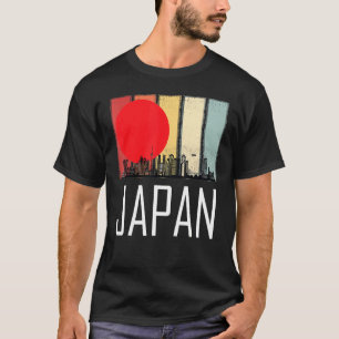 Japan Sunrise Retro Tokyo Skyline met Tokyo Tower T-shirt