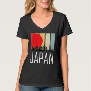 Japan Sunrise Retro Tokyo Skyline met Tokyo Tower T-shirt