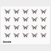 Japan Swallowtail Vlinder Vlag Vierkante Sticker (Vel)