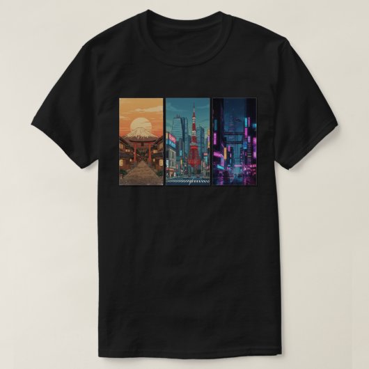 Japan Timeline Triptych T-shirt (Design voorkant)