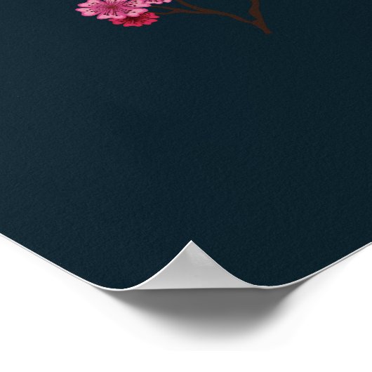 Japan Tokio 2020 Sakura & Tower Poster (Hoek)