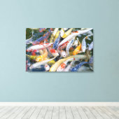 Japan, Tokio, close-up zwemvissen Canvas Afdruk (Insitu (Houten vloer))