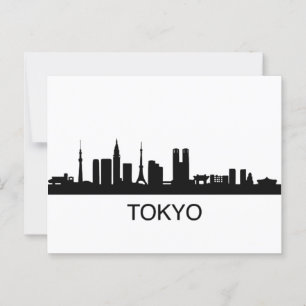 Japan Tokio Silhouette - Tokio Silhouette Briefkaart