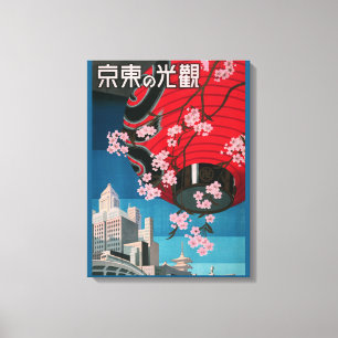 Japan Tokyo Antieke Japanse Reisposter Canvas Afdruk