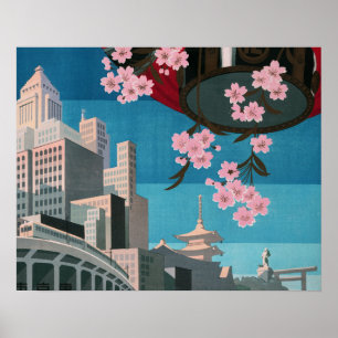 Japan Tokyo Antieke Japanse Reisposter Poster