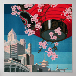 Japan Tokyo Antieke Japanse Reisposter Poster