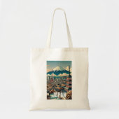 Japan Tokyo Canvas tas - Iconische illustraties (Voorkant)