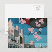 Japan Tokyo Japans reisposter Briefkaart (Voorkant / Achterkant)