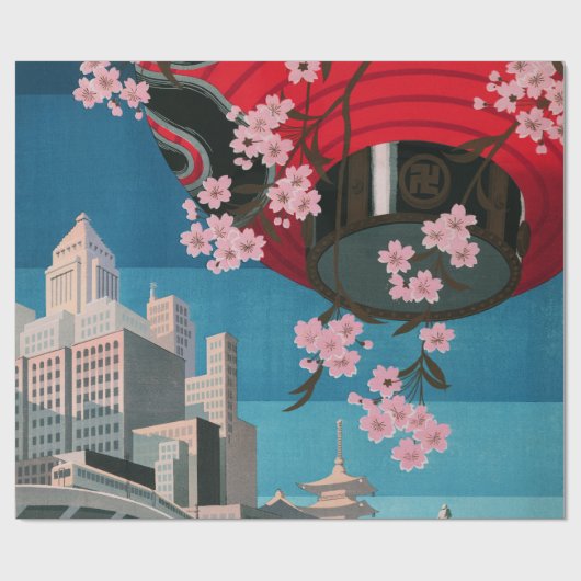 Japan Tokyo  Japans reisposter Cadeaupapier (Vlak)