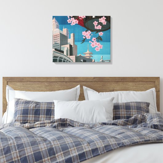 Japan Tokyo  Japans reisposter Canvas Afdruk (Insitu (Slaapkamer))