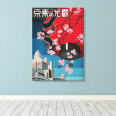 Japan Tokyo  Japans reisposter Canvas Afdruk (Insitu (Houten vloer))